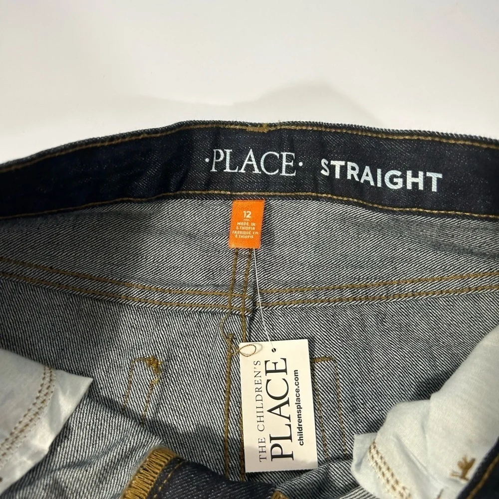 NEW The Children’s Place Straight Dark Wash Size 12